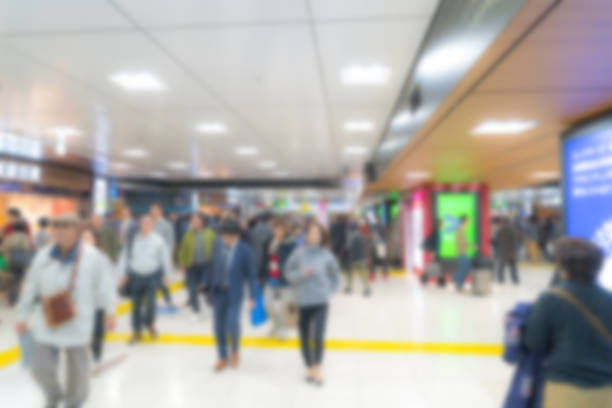 istock Abstract blur of a train station 624946382