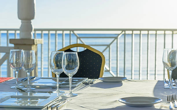 istock festive table in the gazebo at sunset 624947396