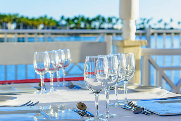 istock festive table in the gazebo at sunset 624947528