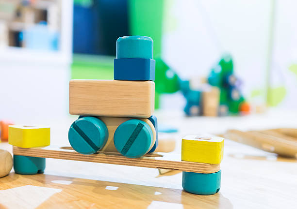 istock Colorful Wooden Block toy for child development. 624947548