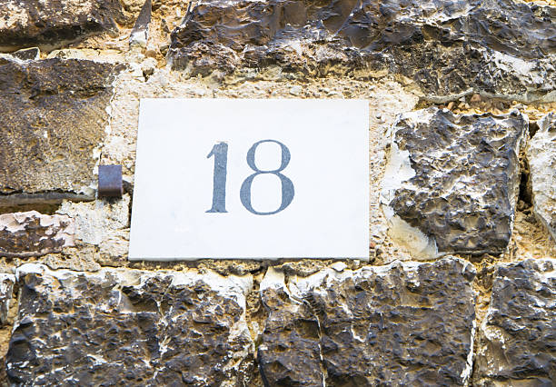 istock House number18 sign. 624947878