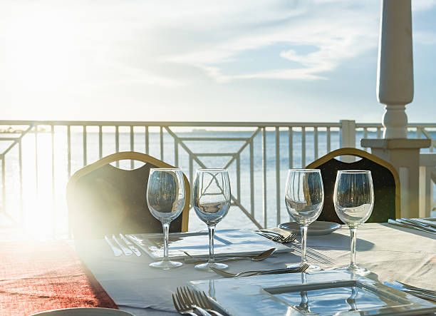 istock festive table in the gazebo at sunset 624947972