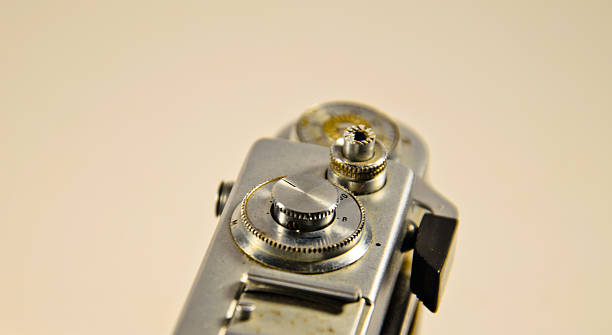 istock Details of the old soviet rangefinder camera 624949734
