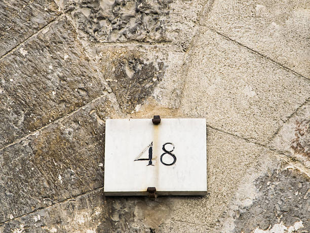 istock House number 48 sign. 624955810