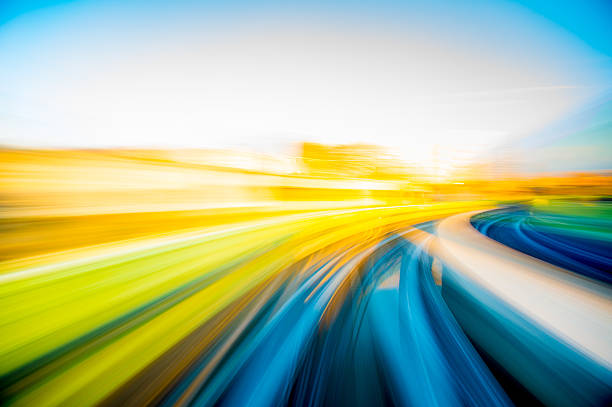 istock Speed motion in urban highway road tunnel 624964598
