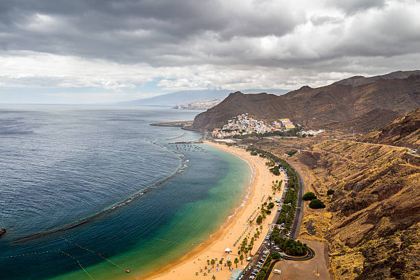 istock Beach Las Teresitas with water and waves on yellow sand 624965056