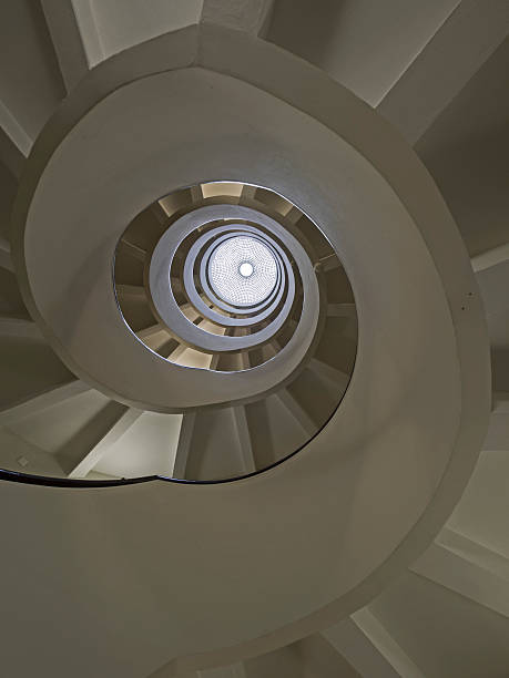 istock Spiral staircase with glass dome 624974794