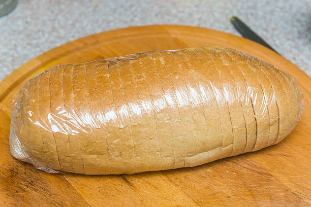 bread in foil stock photo