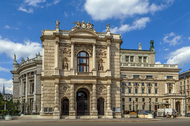 Burgtheater in Vienna, Austria The Burgtheater is the Austrian National Theatre in Vienna and one of the most important German language theatres in the world, Austria burgtheater vienna stock pictures, royalty-free photos & images