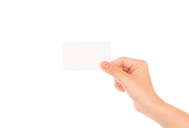 istock Hand holding a blank business card 624979334