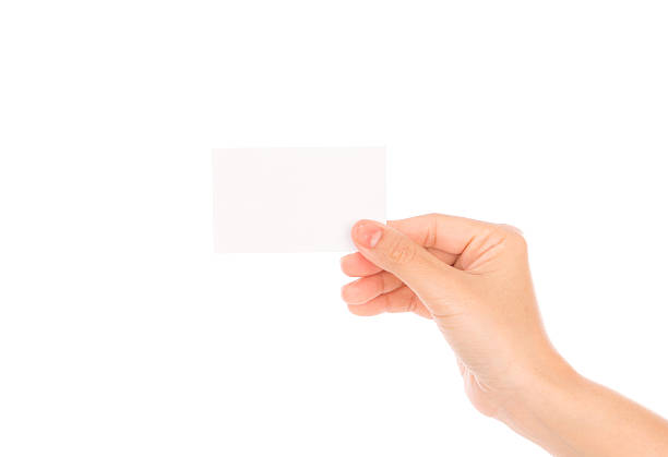 istock Hand holding a blank business card 624979360