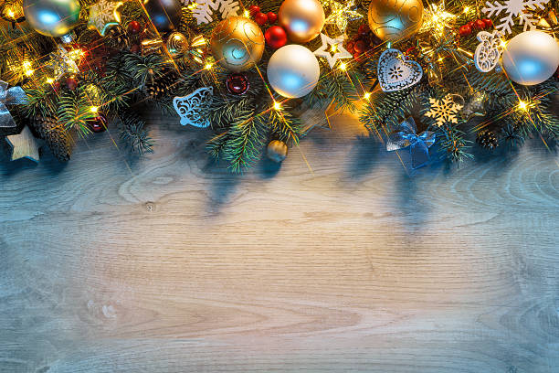 istock Christmas fir tree with lights 624985320