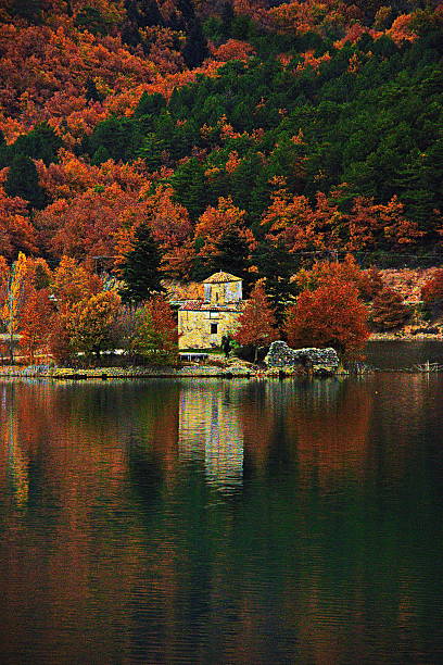 istock Autumn in Doxa lake, Greece. 624988972