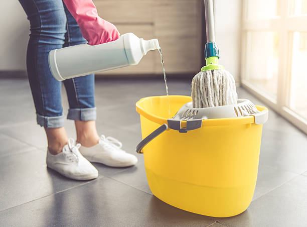istock Woman cleaning her house 624989094