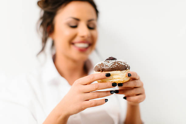 Eating donut in bed