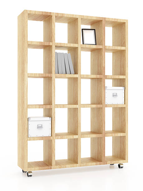 istock Wooden book rack isolated on white background. Include clipping 624992808