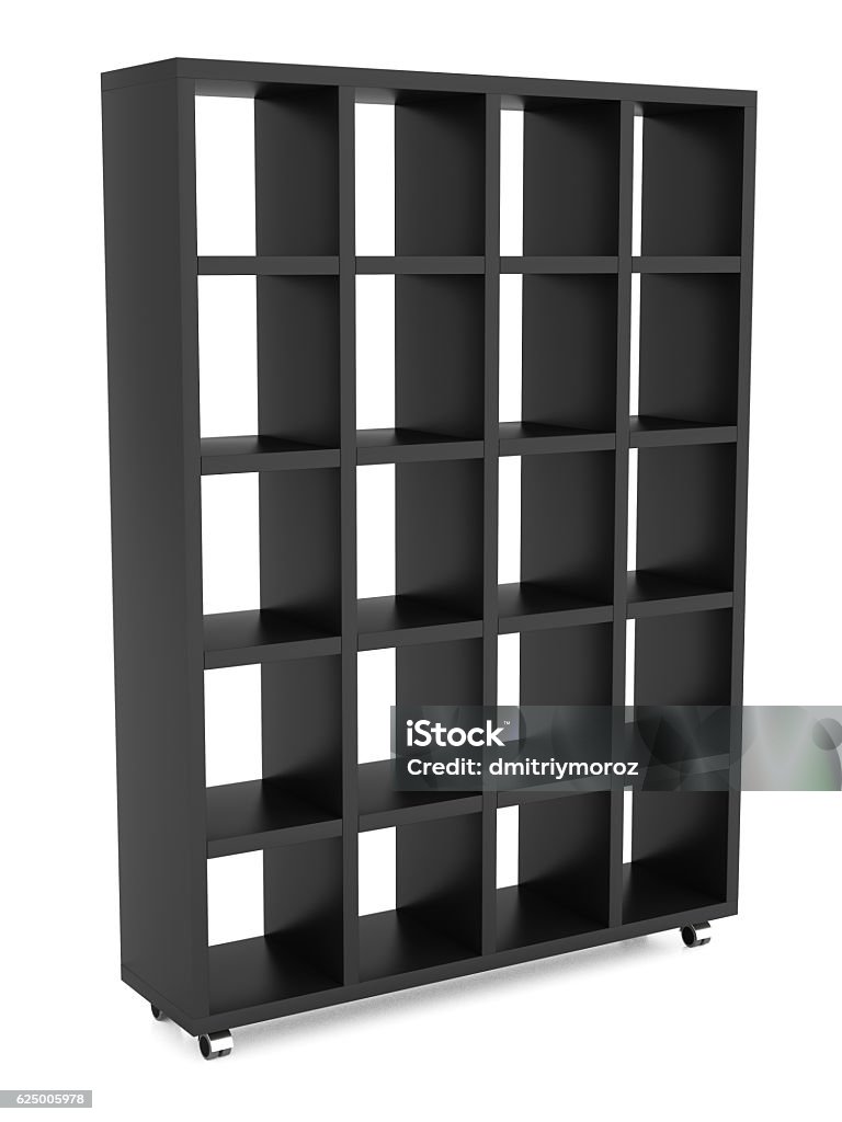 Empty Black Rack Empty Book Rack Isolated On White Background Include Clipping P Stock ...