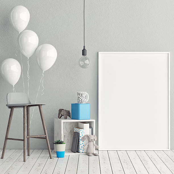 istock Corner of children room, Empty poster 625006448