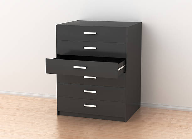 istock Drawer chest isolated in light interior 625011560