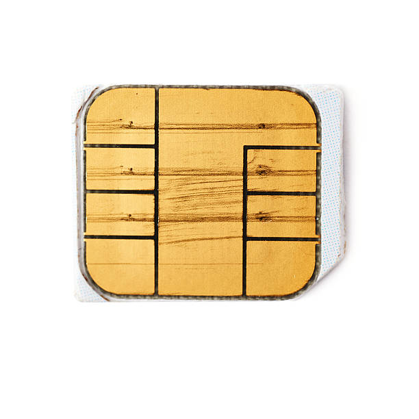 istock Credit card chip macro isolated over white background 625011698