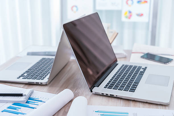 istock Financial charts with laptop 625037020