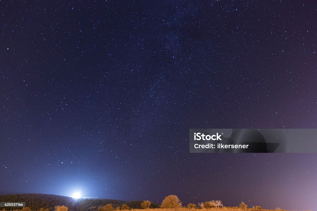 Stars Milky Way Landscapes Beautiful Milky Way Russia 2016 Stock Photo