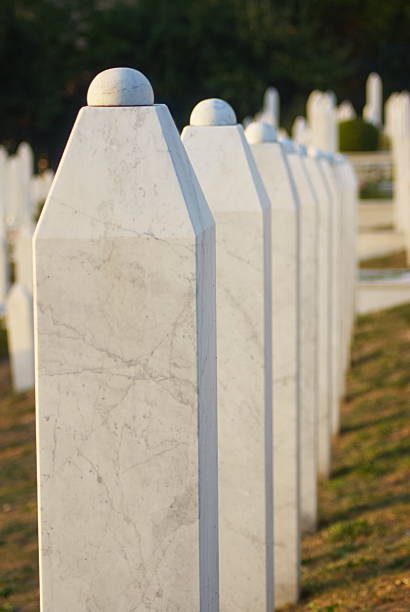 istock Islamic graves at sunny landscape 625048648