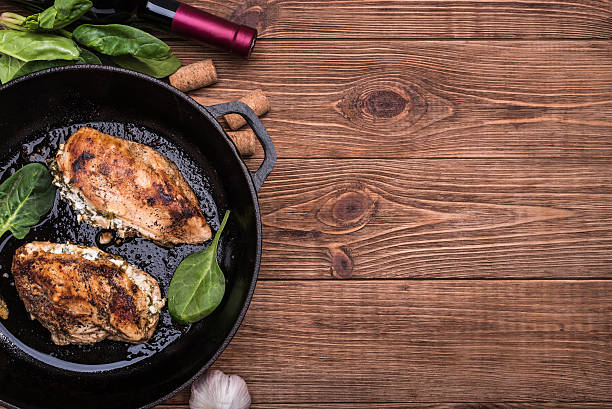istock Spinach and feta stuffed chicken breast . 625060664