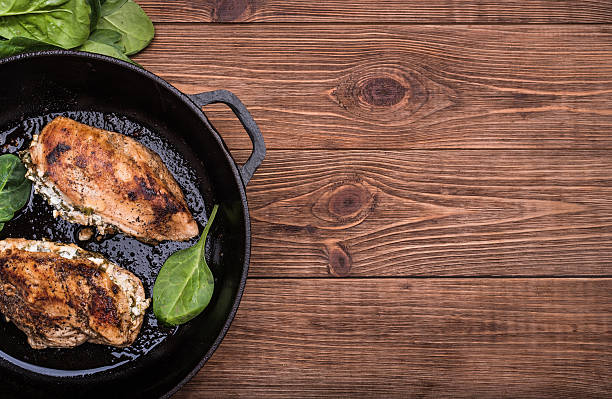 istock Spinach and feta stuffed chicken breast. 625061736