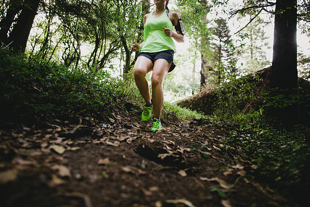 istock Low section of latin woman running down a hill 625064662