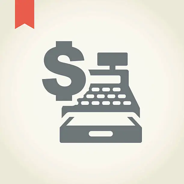 Vector illustration of Cash register icon