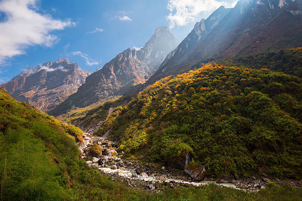 Scenic view on the way from Deurali to Machapuchare base camp ,Nepal.