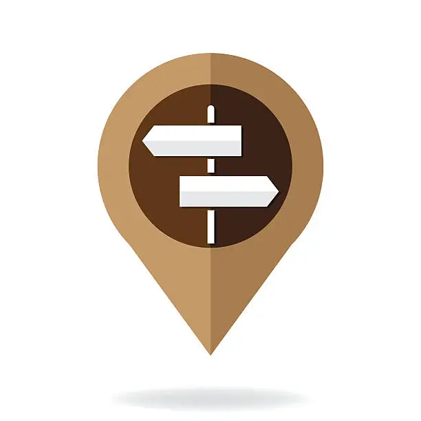 Vector illustration of Guidepost