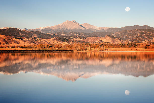 istock Longs Peak and the Moon in Colorado 625069660