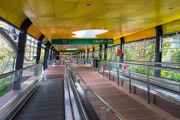 Boardwalk lead to Sentosa Island in Singapore Singapore, Singapore - October 8, 2016: Boardwalk lead to Sentosa Island in Singapore. It is a walkway to reach the Sentosa Island book title stock pictures, royalty-free photos & images