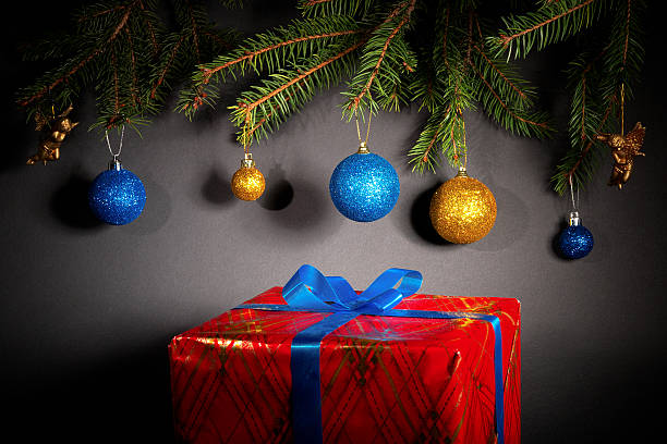 istock New Year. Christmas. Toys, Christmas tree branches, cones 625095520