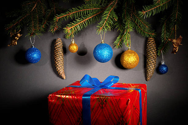 istock New Year. Christmas. Toys, Christmas tree branches, cones 625095580