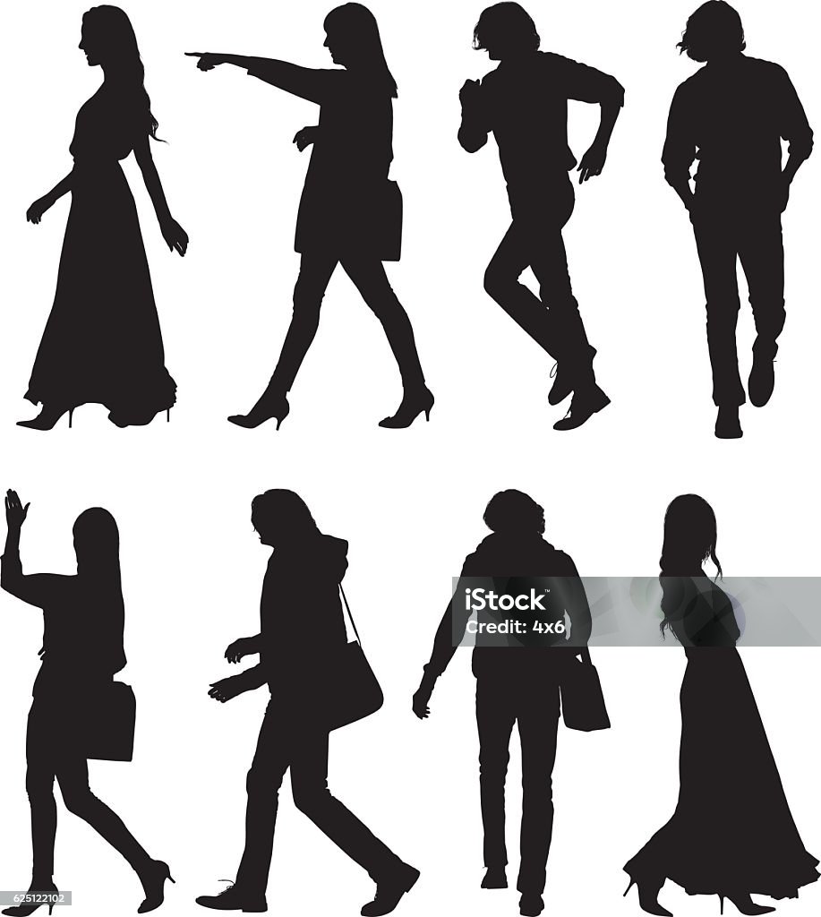 People in various action Adult stock vector
