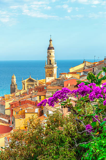 istock Riviera town Menton view with sea 625126858