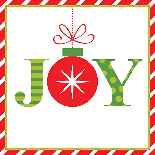 Vector illustration of joy christmas card