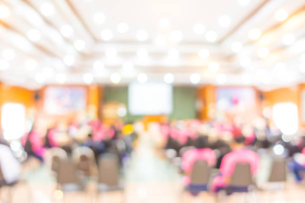 istock Abstract blur business conference 625136284