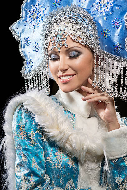 istock Portrait of a snow maiden 625143936