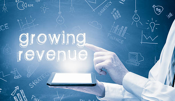 istock Businessman is using tablet pc and selecting growing revenue 625147888