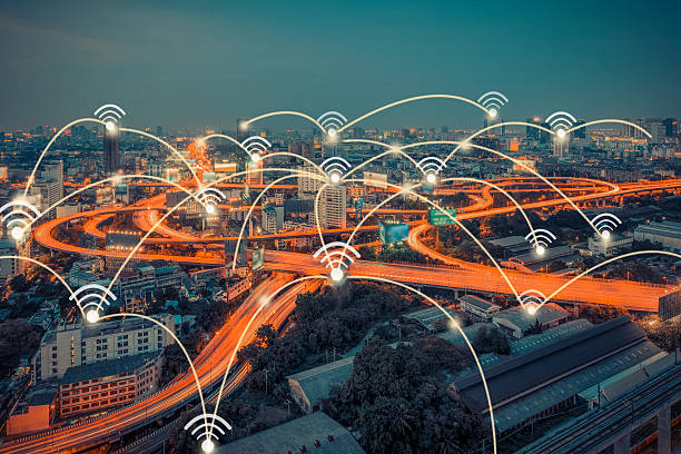 istock cityscape and wifi technology and network connection concept 625150390