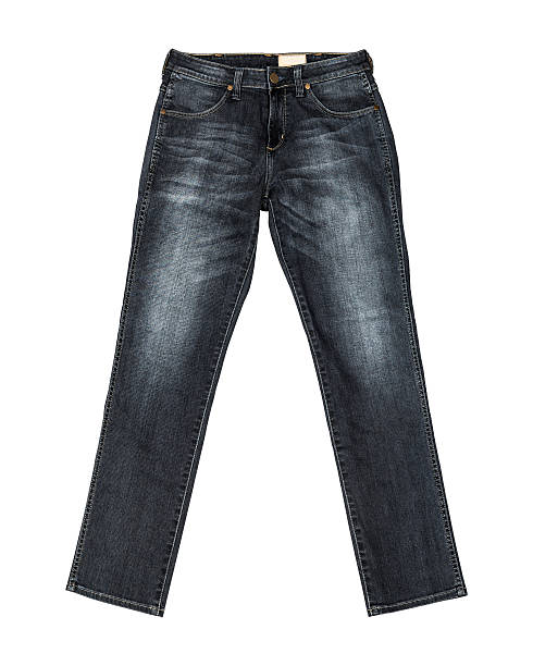 istock Black Jeans on white background (front) with clipping path 625150540