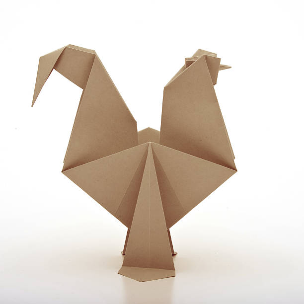 istock origami Chinese rooster 625161664