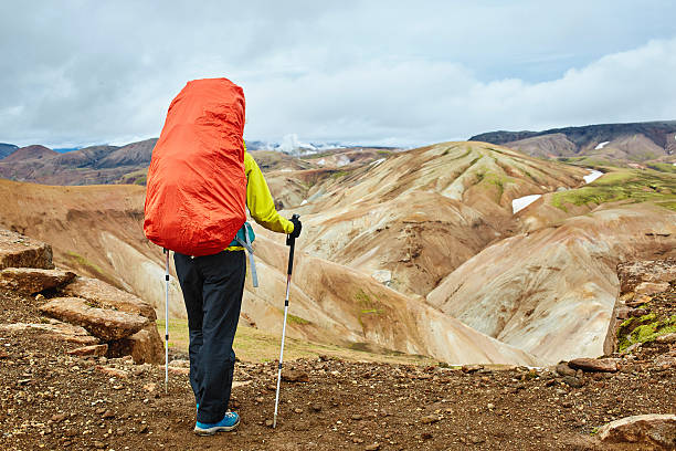 istock hiker in the mountains, Iceland 625164450
