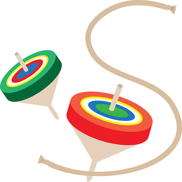 spinning top - kreisel stock-grafiken, -clipart, -cartoons und -symbole