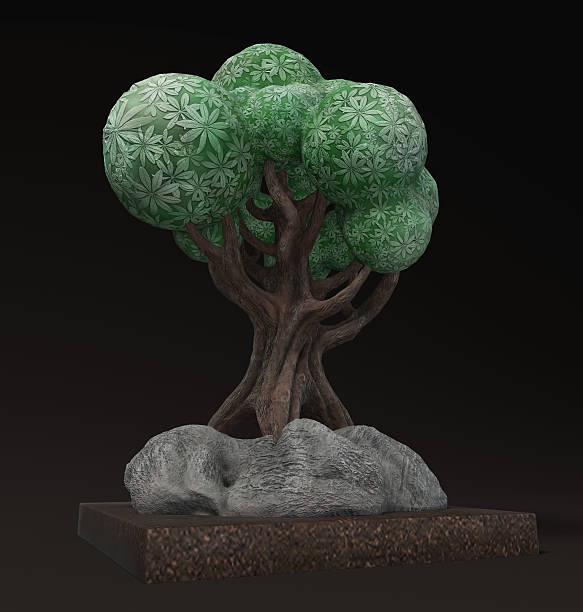 istock 3D illustration of a cartoon tree 625187680