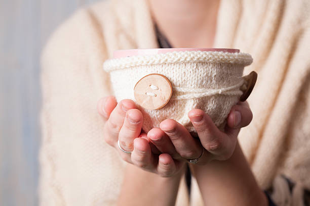 Woman with cup of tea